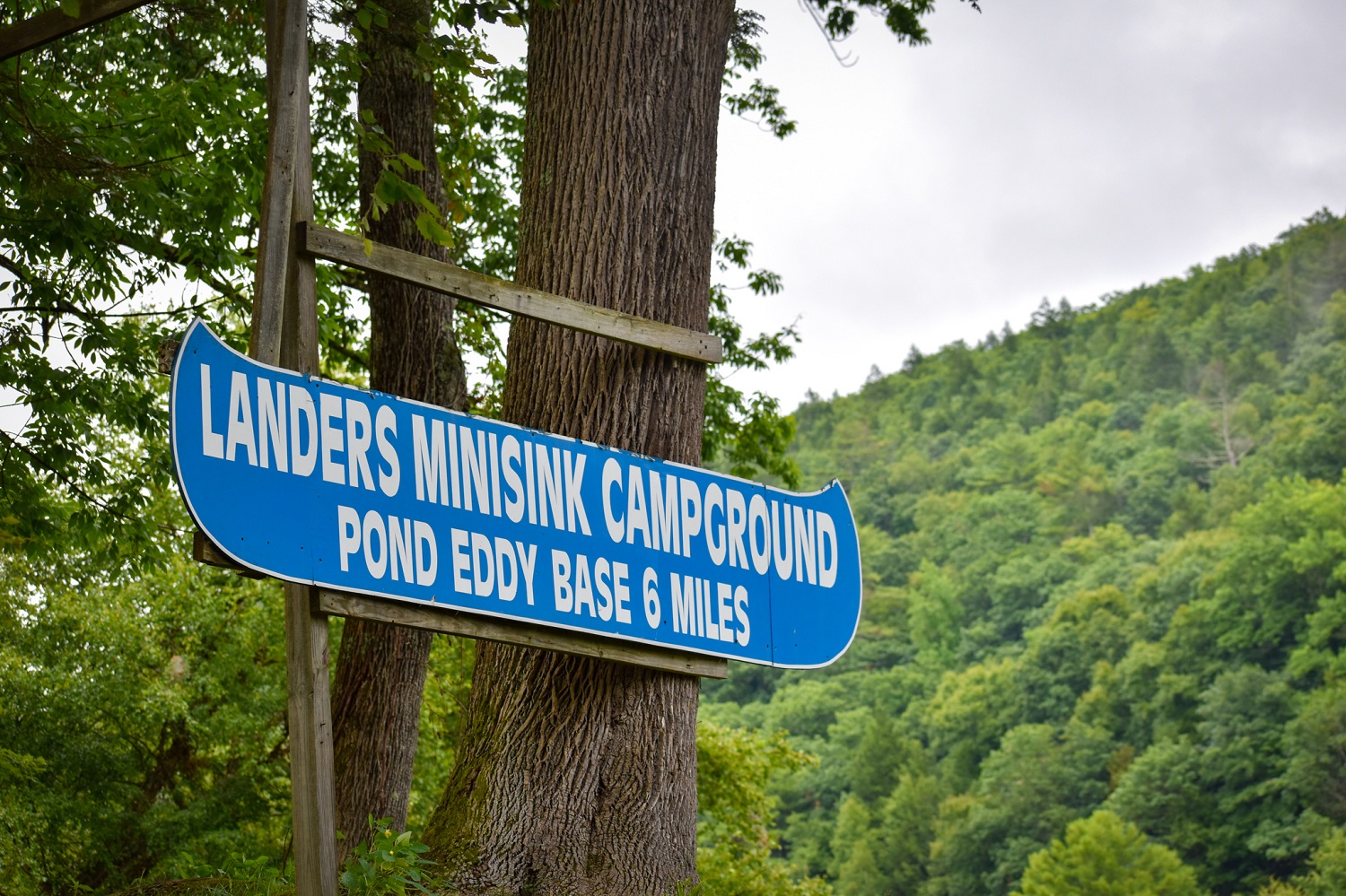 lander's minisink campground sign