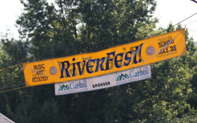 Narrowsburg RiverFest banner music, art, and ecology