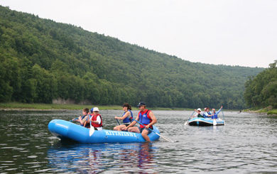 rafting on the Delaware River
