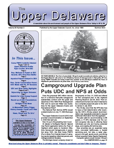 Publication cover featuring Campground Upgrade Plan
